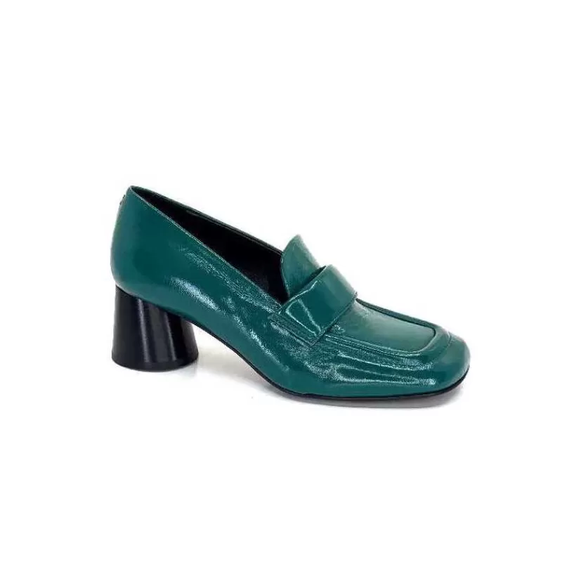 Halmanera Dani 03 Cuir Vert-Femme Mocassins