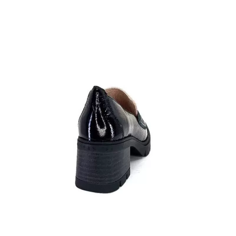 Hispanitas Chi 232965 Everest Cuir Vernis Noir Cuir Vert & Beige-Femme Mocassins