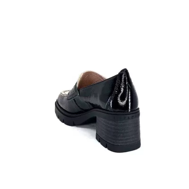 Hispanitas Chi 232965 Everest Cuir Vernis Noir Cuir Vert & Beige-Femme Mocassins