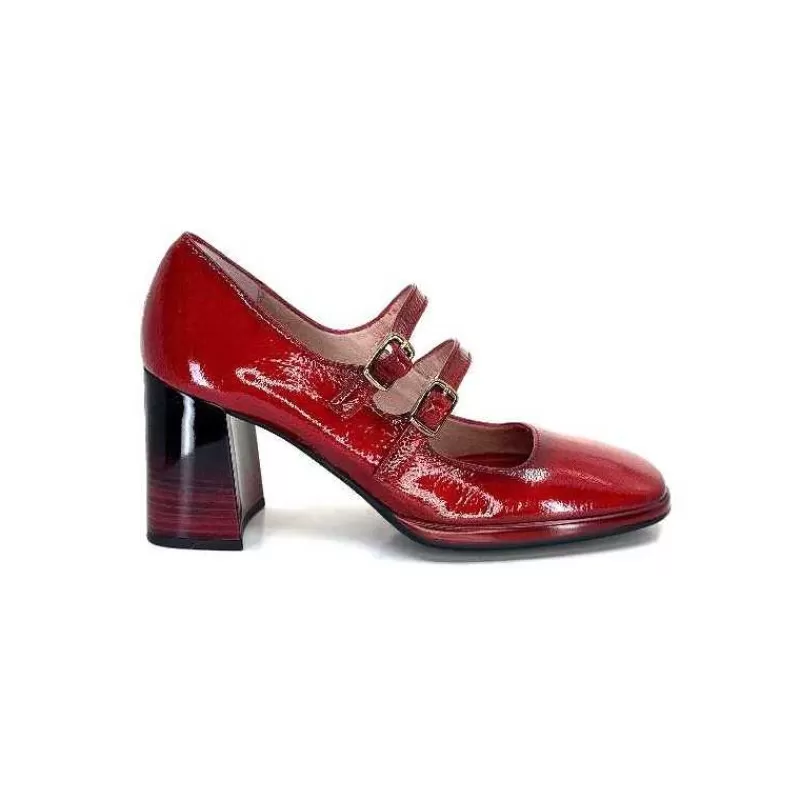 Hispanitas Hi232922 Monaco Cuir Vernis Rouge-Femme Escarpins