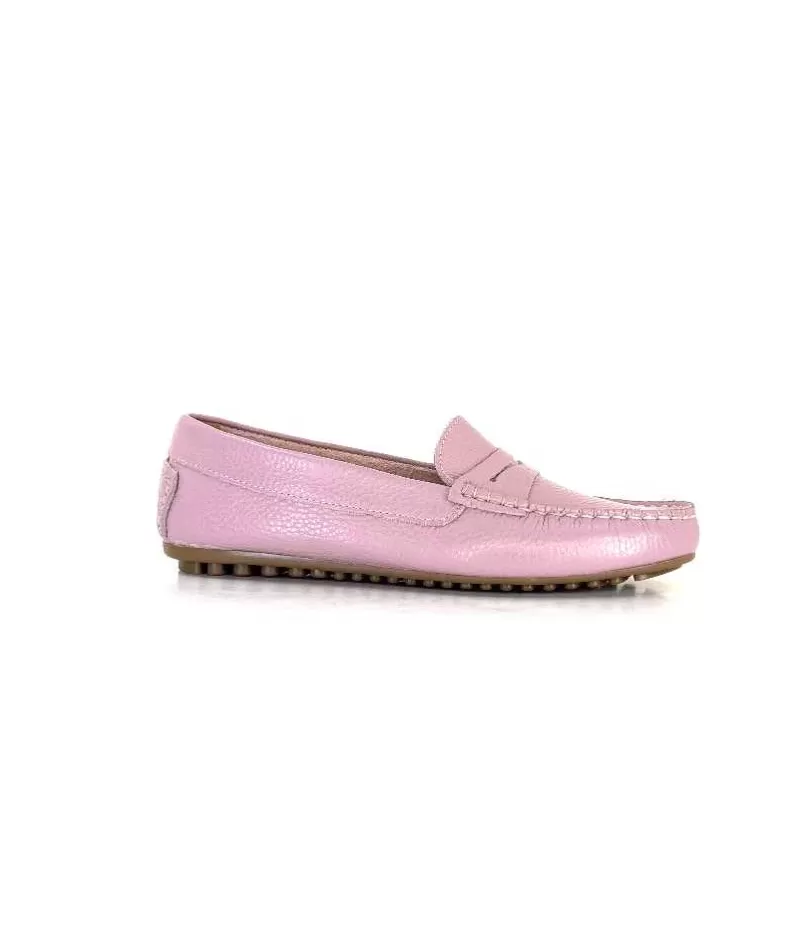 Ivoire0209b Ivoire 10322 Cuir Mauve-Femme Mocassins