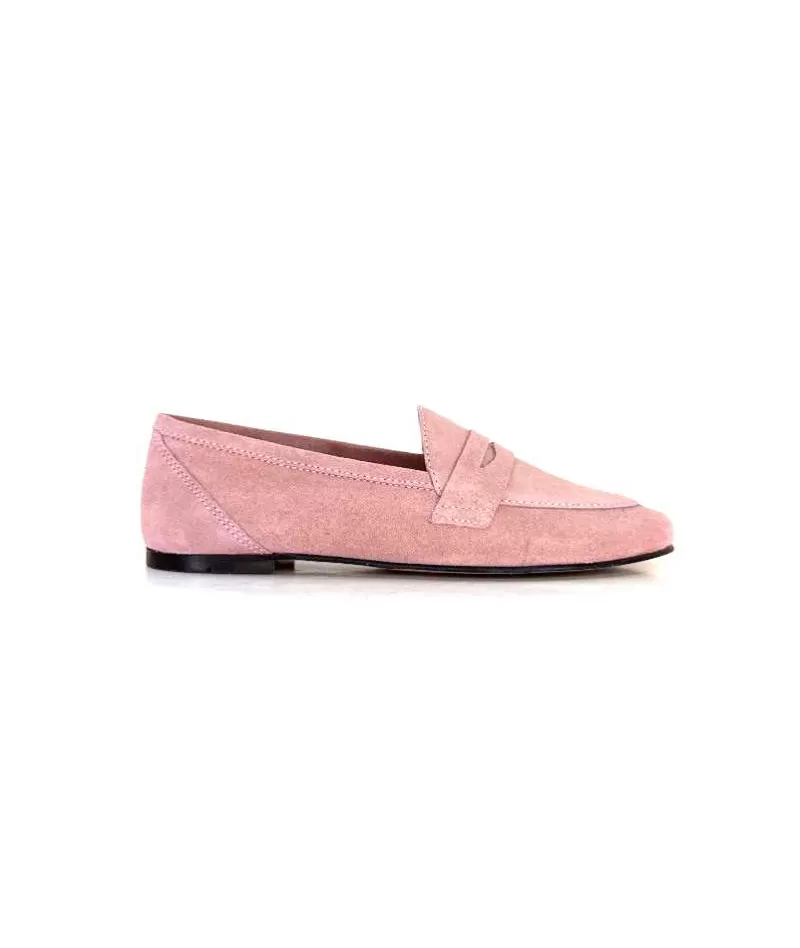 Ivoire0209b Ivoire 10648 Daim Rose-Femme Mocassins