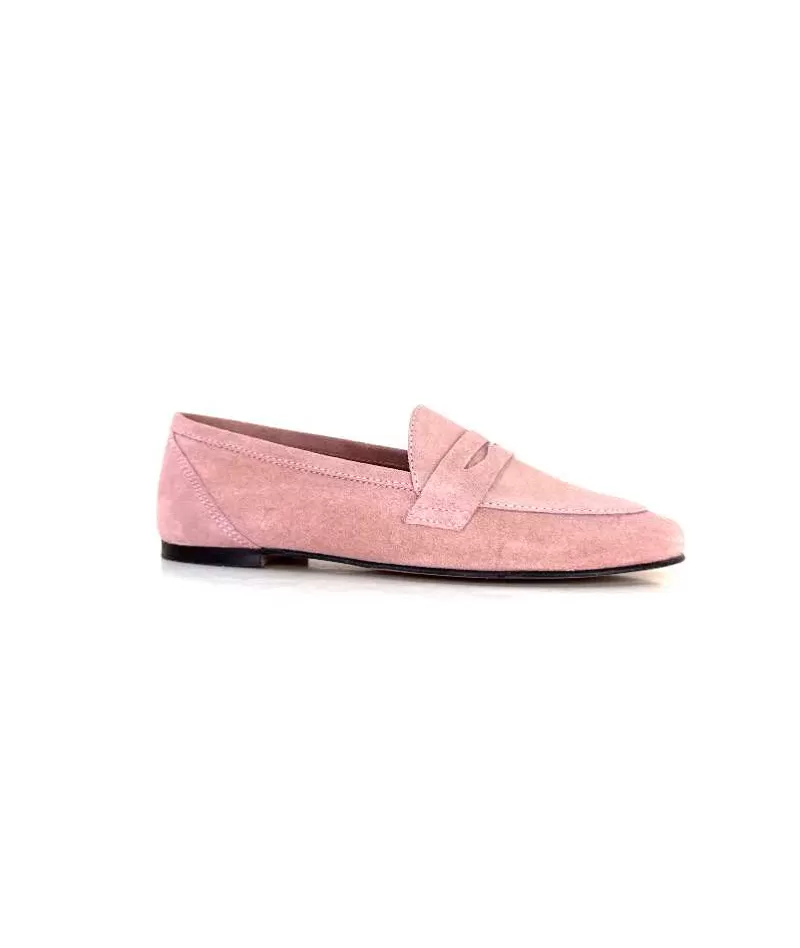 Ivoire0209b Ivoire 10648 Daim Rose-Femme Mocassins