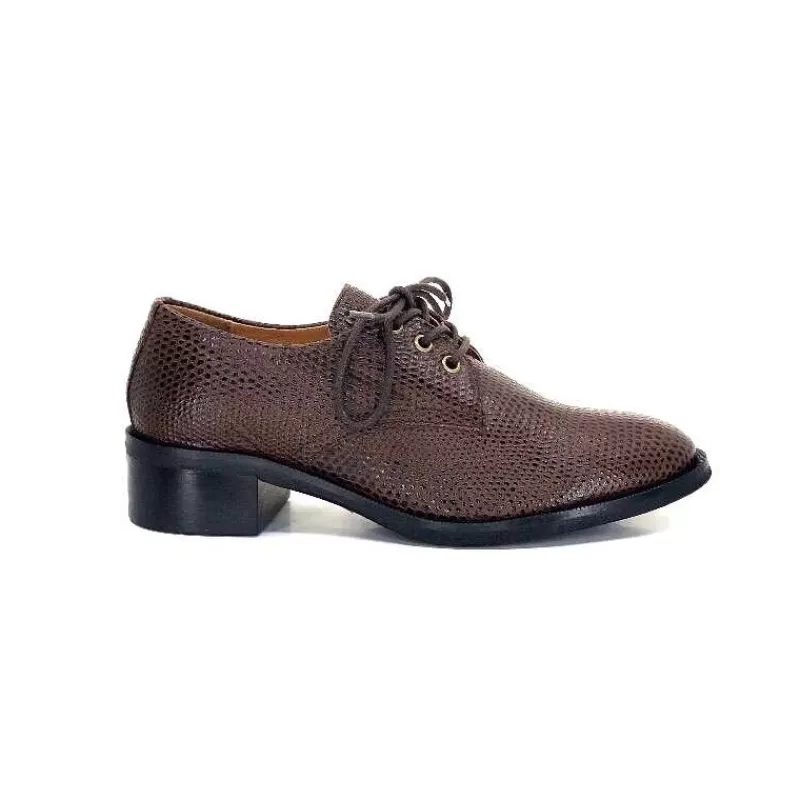 Ivoire0209b Ivoire 11441 Cuir Marron-Femme Lacets