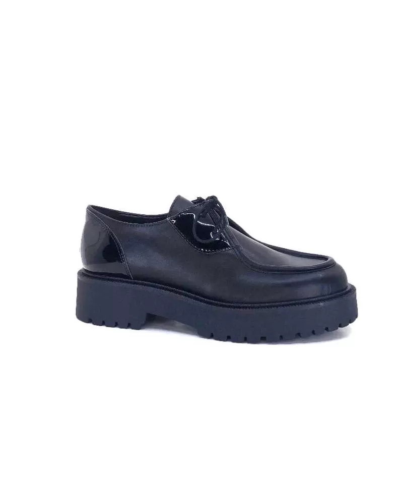 Ivoire0130a Ivoire 1M4001Pm Cuir Noir-Femme Lacets