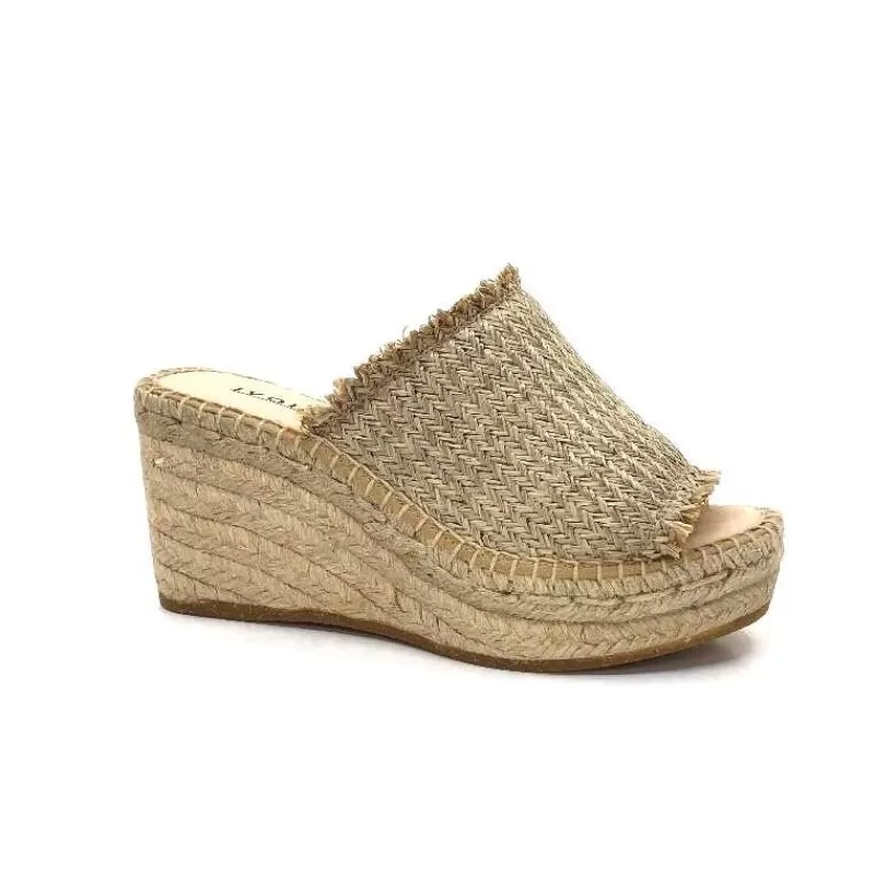 Kanna Ivoire 21321 Caprie Raffia Natural-Femme Mules