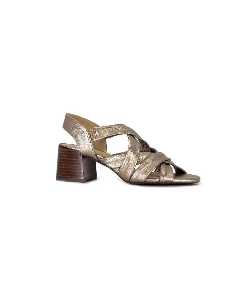 Ivoire0236a Ivoire 269 Pisa 3 Cuir Metal Prate-Femme Sandales