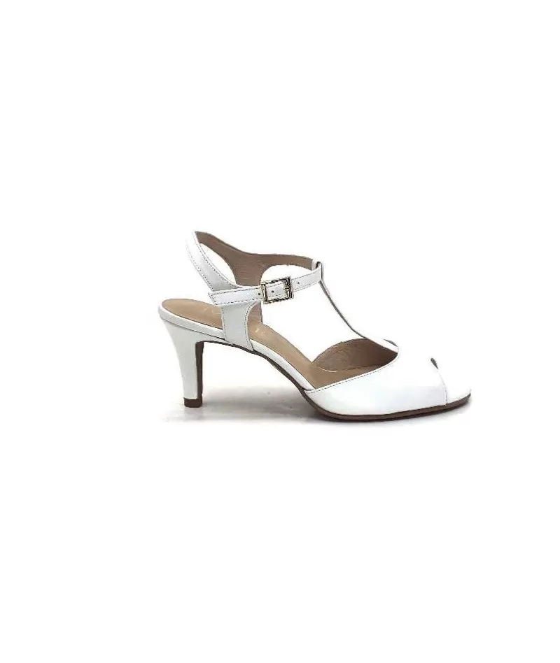 Ivoire0469 Ivoire 3277 T60 Cuir Blanc-Femme Sandales