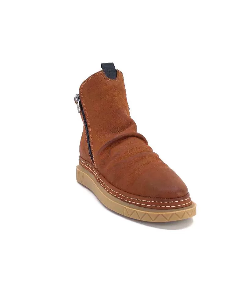 355-ivoire Ivoire 32Fe12 Cuir Vintage Marron-Femme Bottines