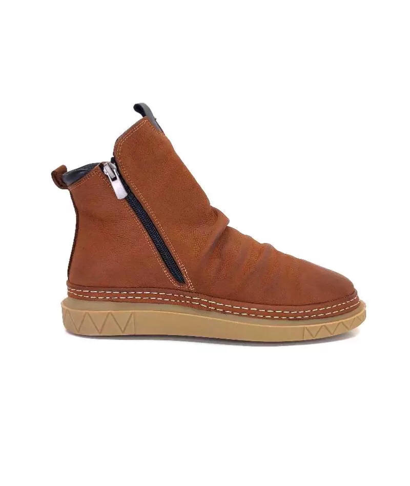 355-ivoire Ivoire 32Fe12 Cuir Vintage Marron-Femme Bottines