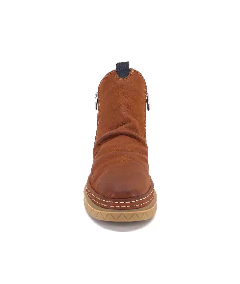 355-ivoire Ivoire 32Fe12 Cuir Vintage Marron-Femme Bottines
