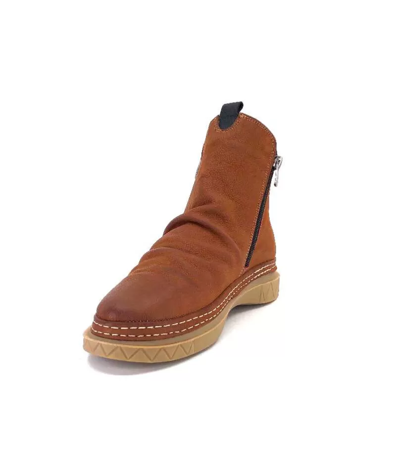 355-ivoire Ivoire 32Fe12 Cuir Vintage Marron-Femme Bottines