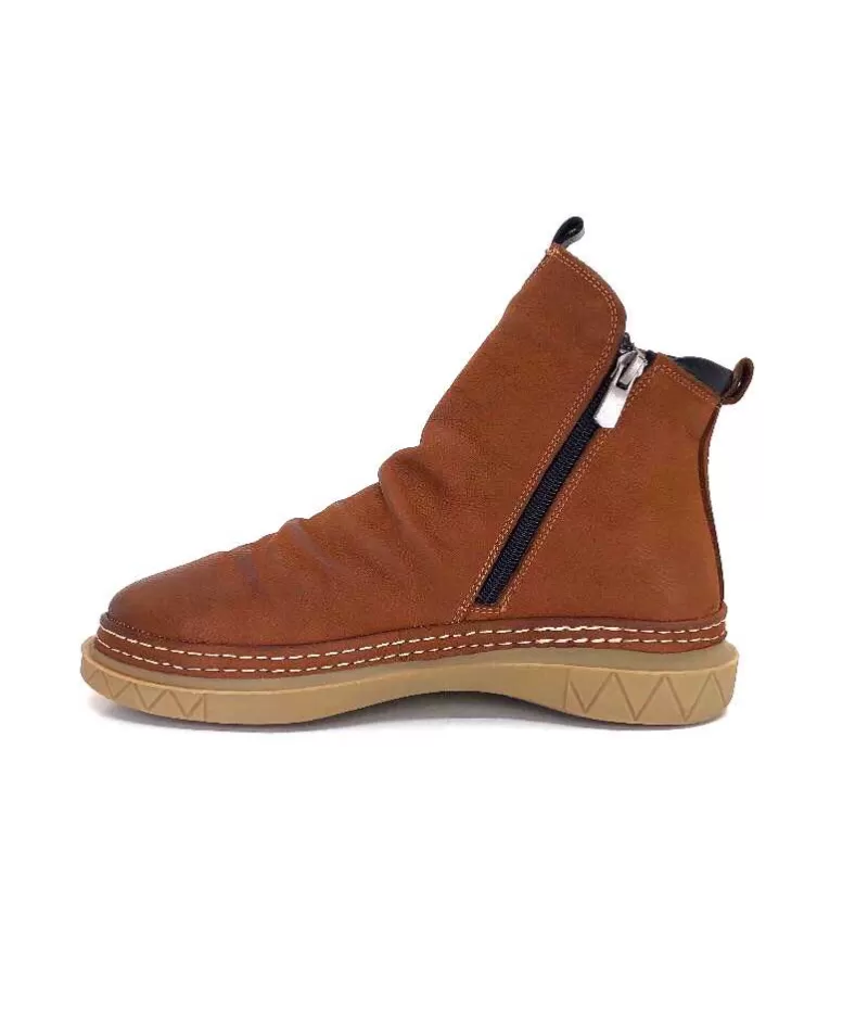 355-ivoire Ivoire 32Fe12 Cuir Vintage Marron-Femme Bottines