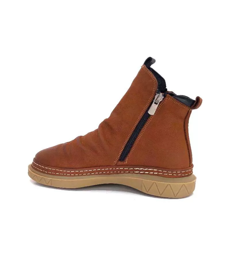 355-ivoire Ivoire 32Fe12 Cuir Vintage Marron-Femme Bottines