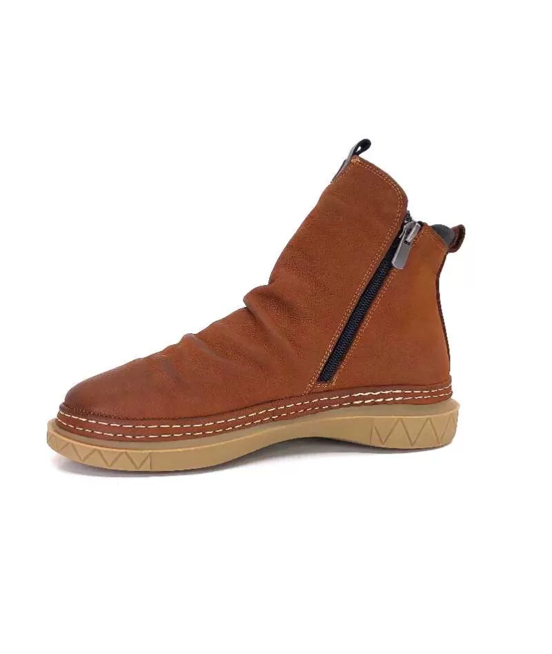 355-ivoire Ivoire 32Fe12 Cuir Vintage Marron-Femme Bottines