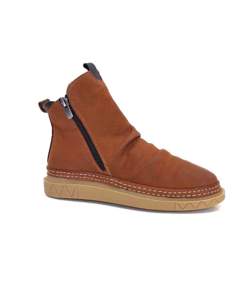 355-ivoire Ivoire 32Fe12 Cuir Vintage Marron-Femme Bottines