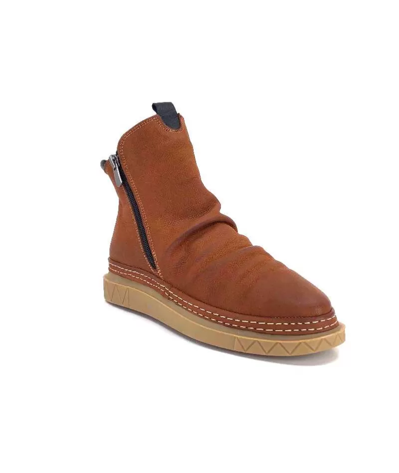 355-ivoire Ivoire 32Fe12 Cuir Vintage Marron-Femme Bottines