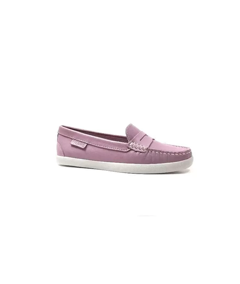 Ivoire0236a Ivoire 3456 Havana Cuir Lilas-Femme Mocassins