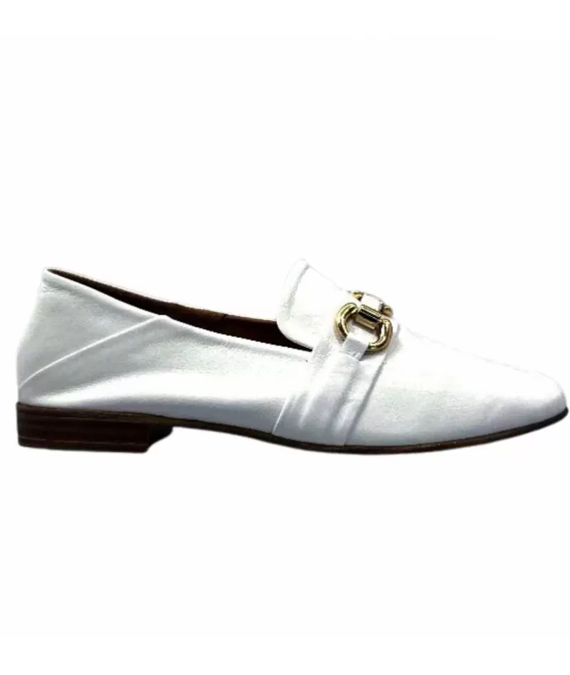 355-ivoire Ivoire 35.48.709 Cuir Blanc-Femme Mocassins