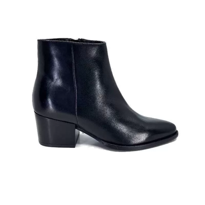 Ivoire0104a Ivoire 46105 Cuir Noir-Femme Bottines