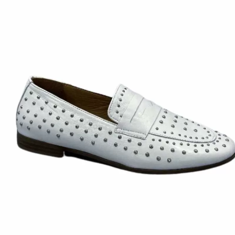 Ivoire0401a Ivoire 500.1000 Cuir Blanc-Femme Mocassins