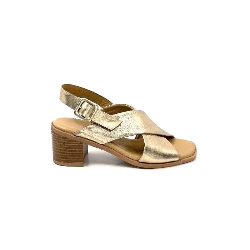 Ivoire0401a Ivoire 500.3018 Cuir Or-Femme Sandales