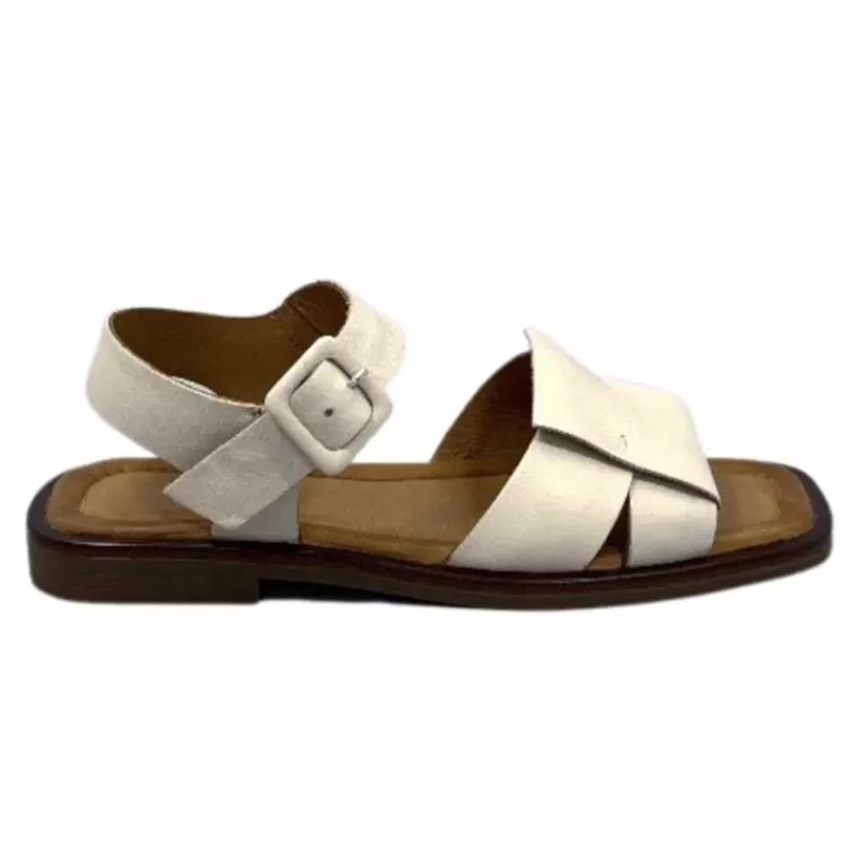 Ivoire0401a Ivoire 500.4314 Cuir Creme-Femme Sandales