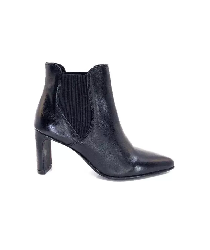 Ivoire0104a Ivoire 50090 Cuir Noir-Femme Bottines