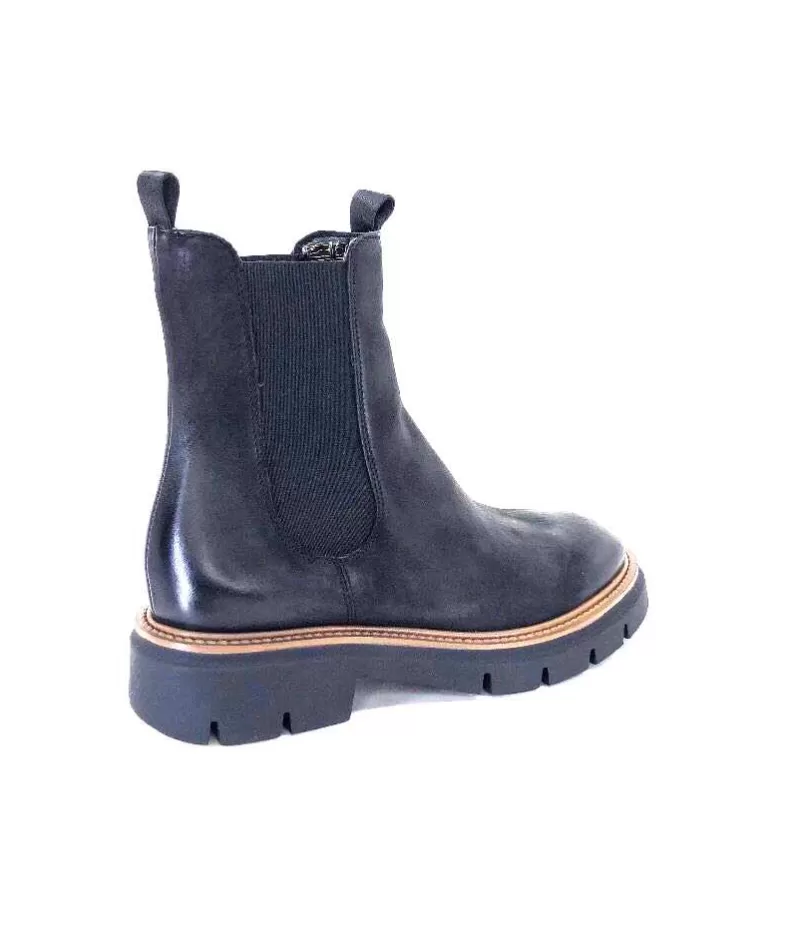 Ivoire0104a Ivoire 50197 Cuir Vintage Noir-Femme Bottines