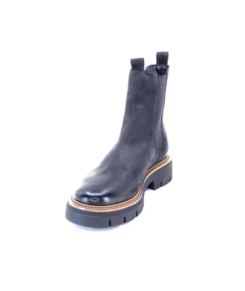 Ivoire0104a Ivoire 50197 Cuir Vintage Noir-Femme Bottines