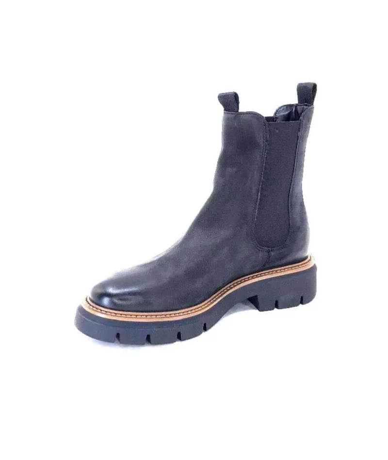 Ivoire0104a Ivoire 50197 Cuir Vintage Noir-Femme Bottines