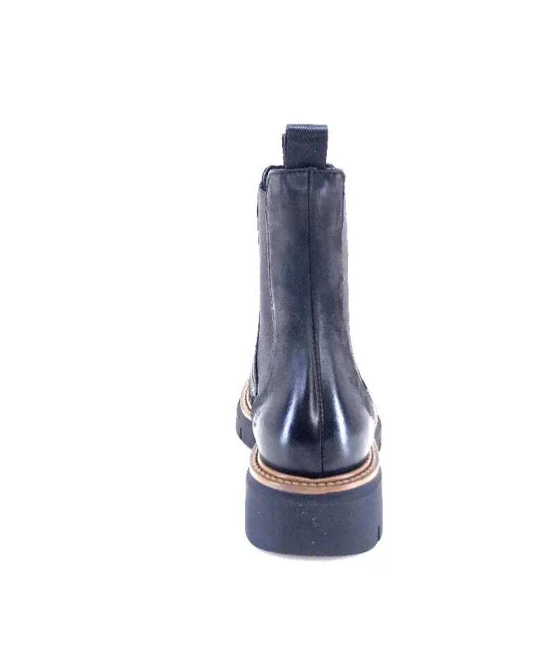 Ivoire0104a Ivoire 50197 Cuir Vintage Noir-Femme Bottines