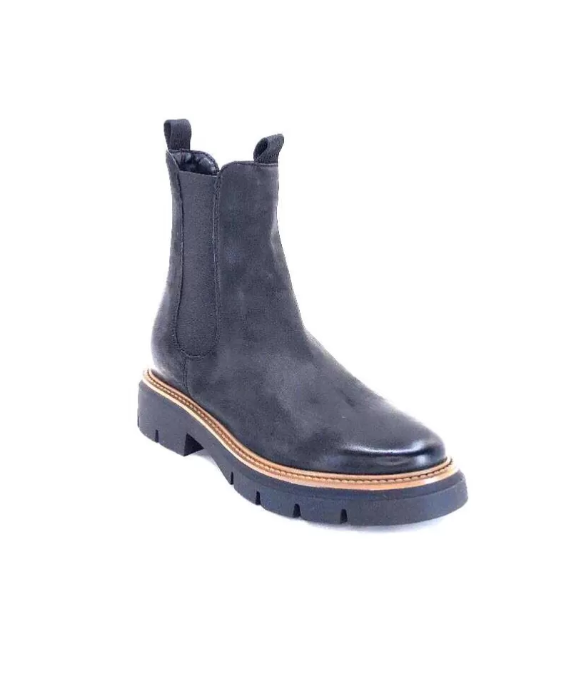 Ivoire0104a Ivoire 50197 Cuir Vintage Noir-Femme Bottines