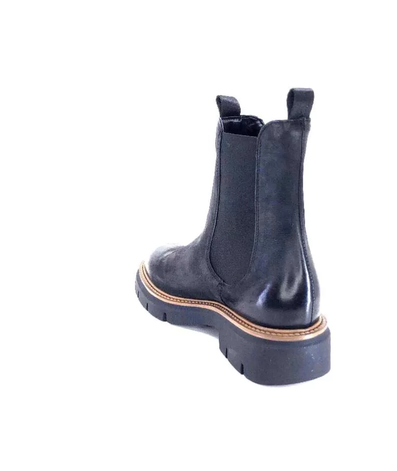 Ivoire0104a Ivoire 50197 Cuir Vintage Noir-Femme Bottines
