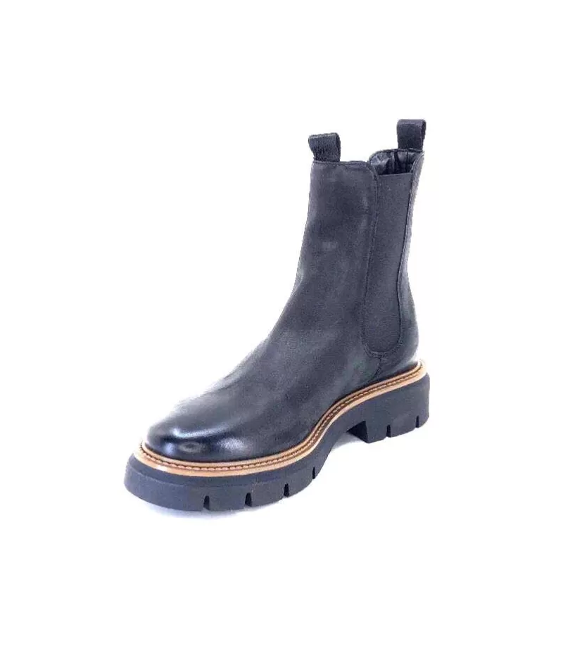 Ivoire0104a Ivoire 50197 Cuir Vintage Noir-Femme Bottines