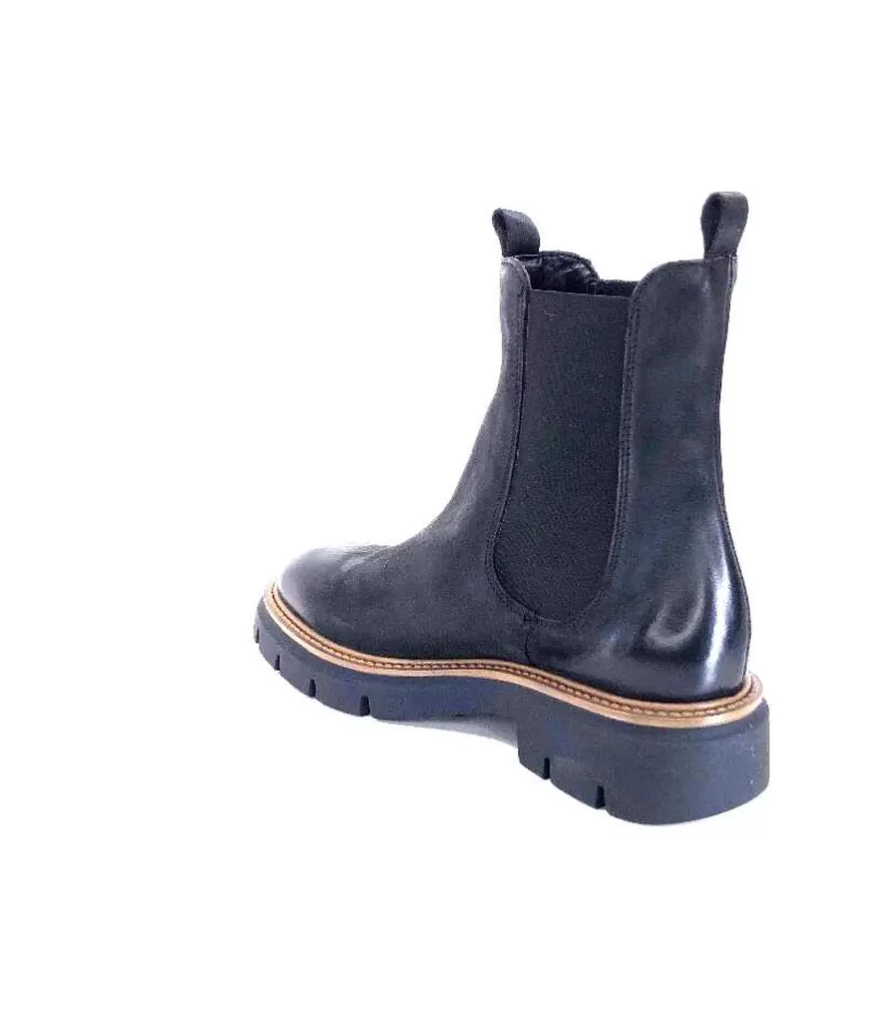Ivoire0104a Ivoire 50197 Cuir Vintage Noir-Femme Bottines