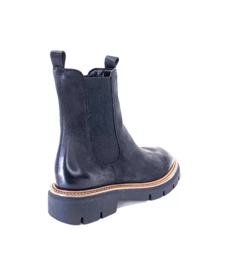 Ivoire0104a Ivoire 50197 Cuir Vintage Noir-Femme Bottines