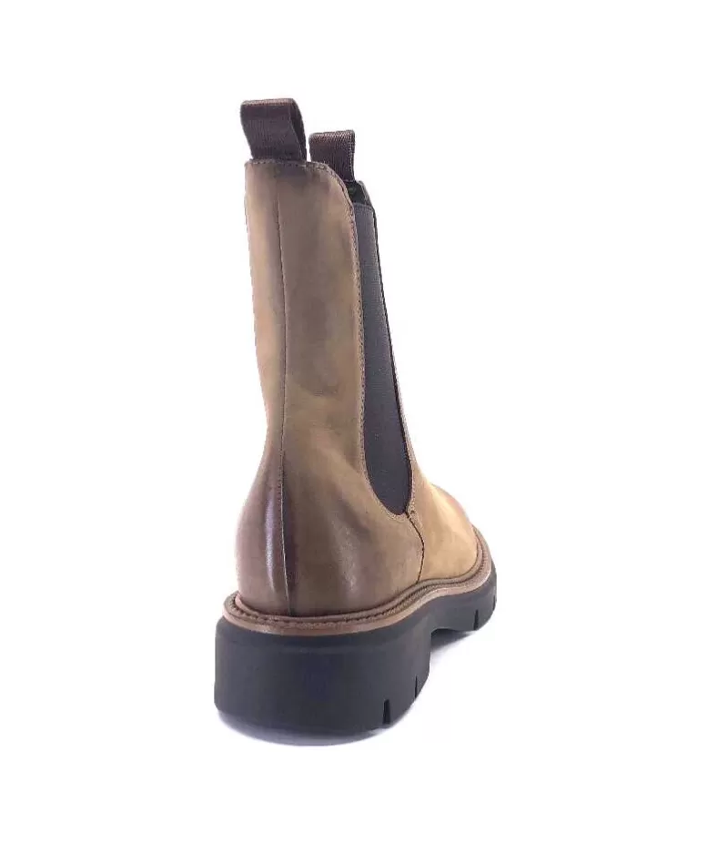 Ivoire0104a Ivoire 50197 Cuir Vintage Vison-Femme Bottines