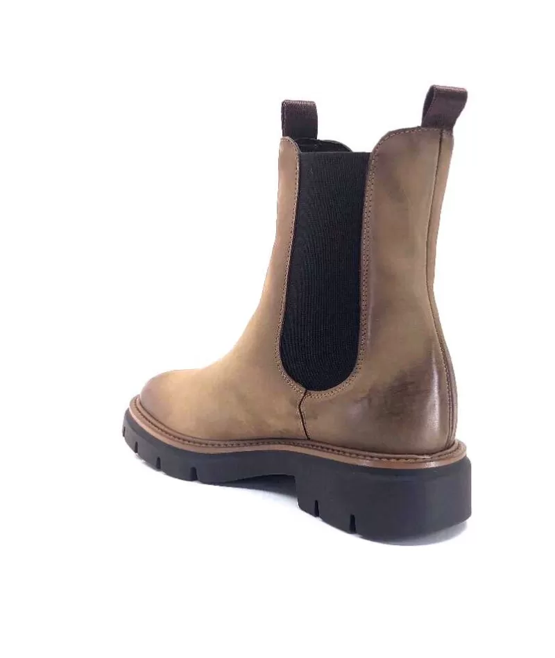 Ivoire0104a Ivoire 50197 Cuir Vintage Vison-Femme Bottines
