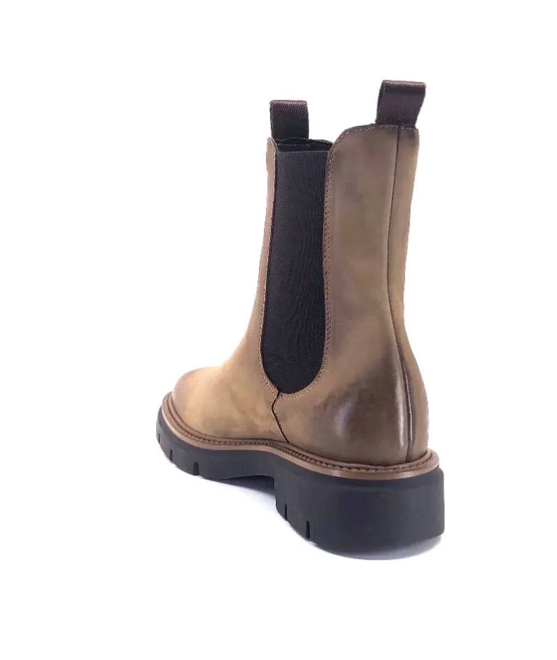 Ivoire0104a Ivoire 50197 Cuir Vintage Vison-Femme Bottines