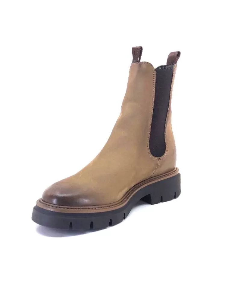 Ivoire0104a Ivoire 50197 Cuir Vintage Vison-Femme Bottines