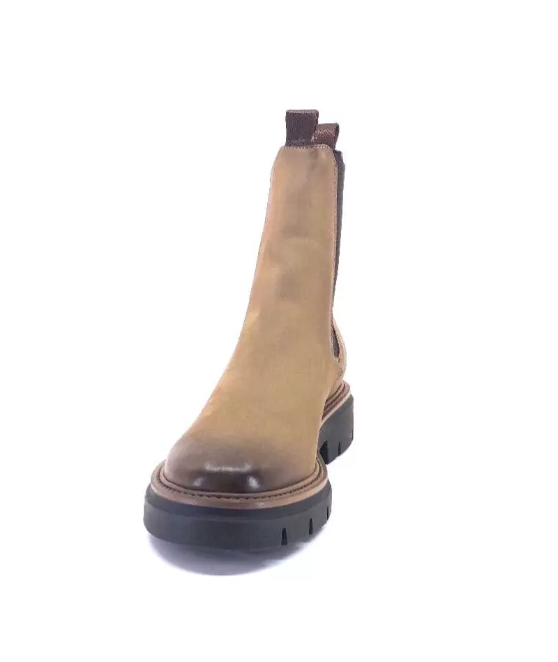 Ivoire0104a Ivoire 50197 Cuir Vintage Vison-Femme Bottines