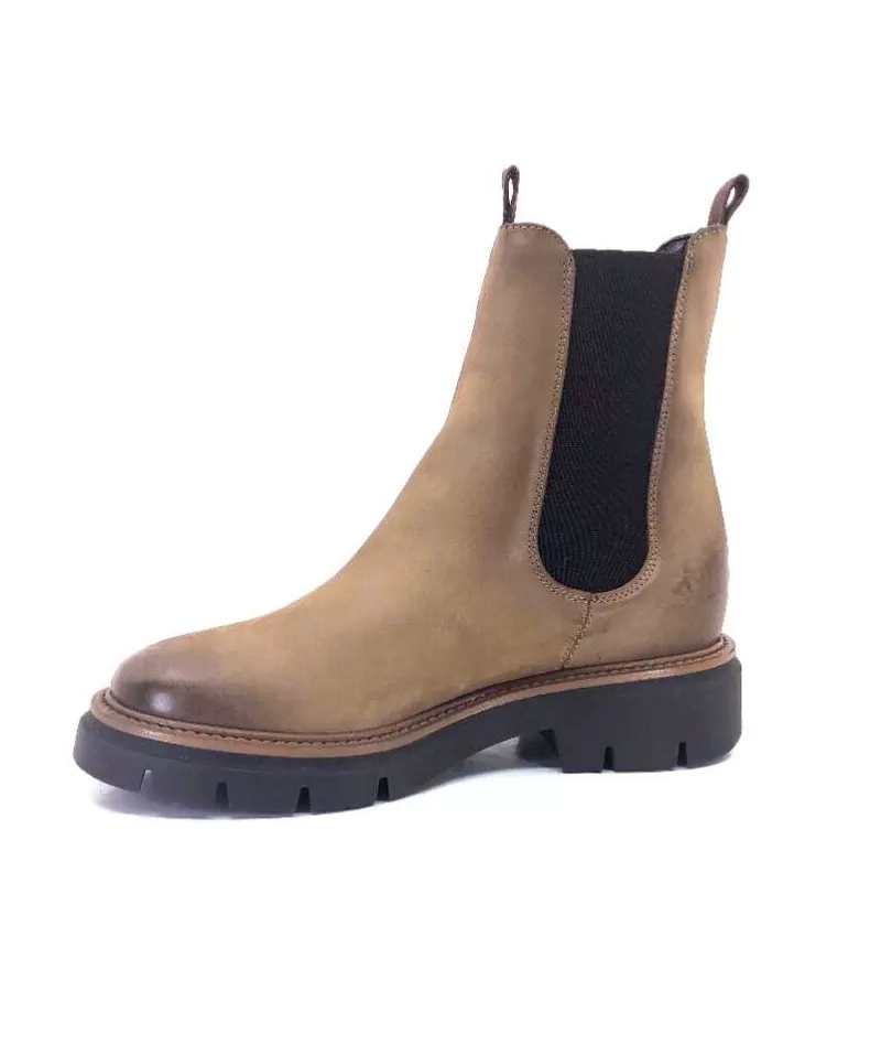Ivoire0104a Ivoire 50197 Cuir Vintage Vison-Femme Bottines
