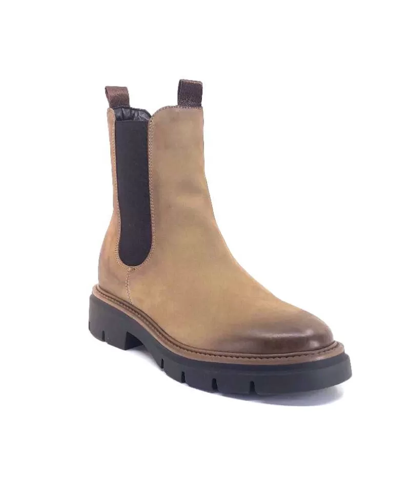 Ivoire0104a Ivoire 50197 Cuir Vintage Vison-Femme Bottines