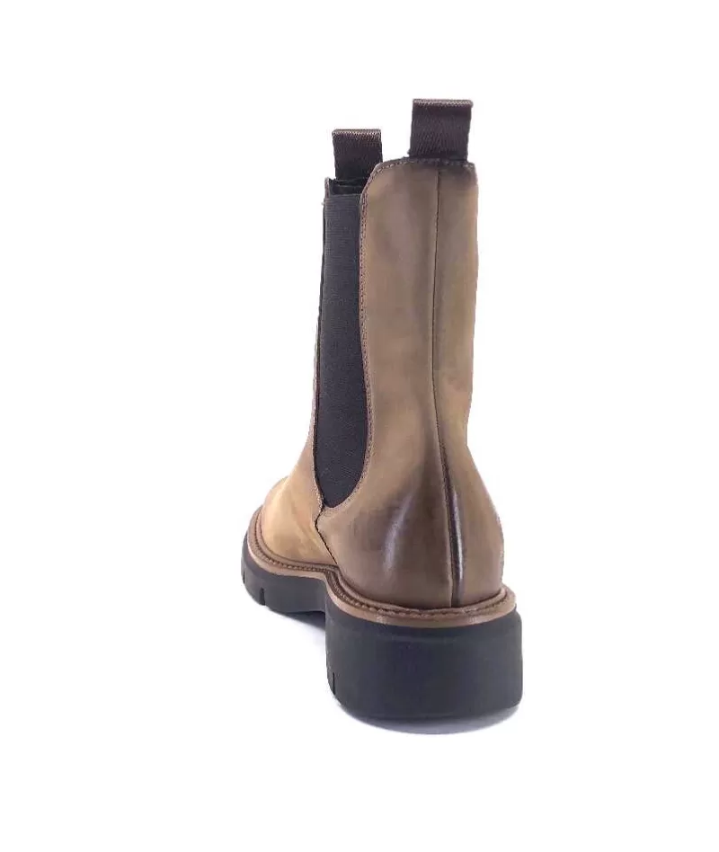 Ivoire0104a Ivoire 50197 Cuir Vintage Vison-Femme Bottines