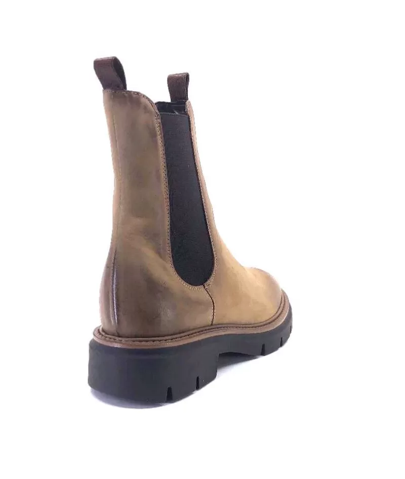 Ivoire0104a Ivoire 50197 Cuir Vintage Vison-Femme Bottines