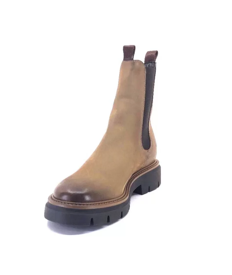Ivoire0104a Ivoire 50197 Cuir Vintage Vison-Femme Bottines