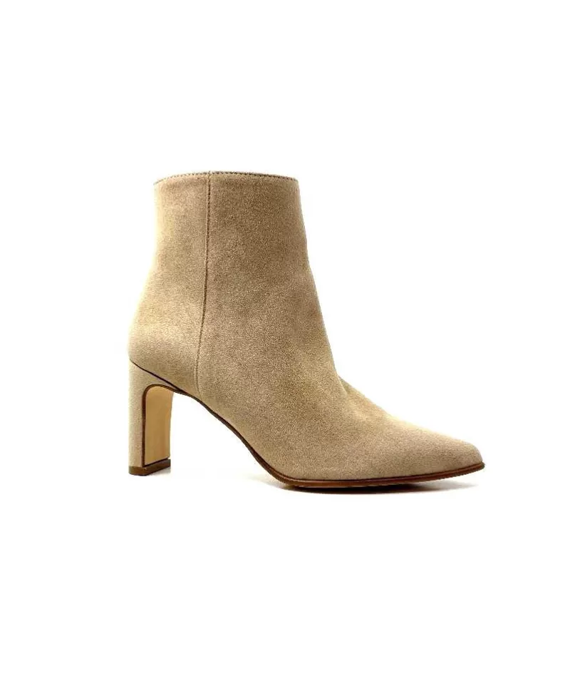 Ivoire0104a Ivoire 51059 Daim Beige-Femme Bottines Eté