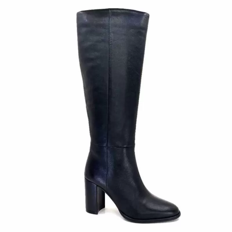 Ivoire0104a Ivoire 52108 Cuir Noir-Femme Bottes