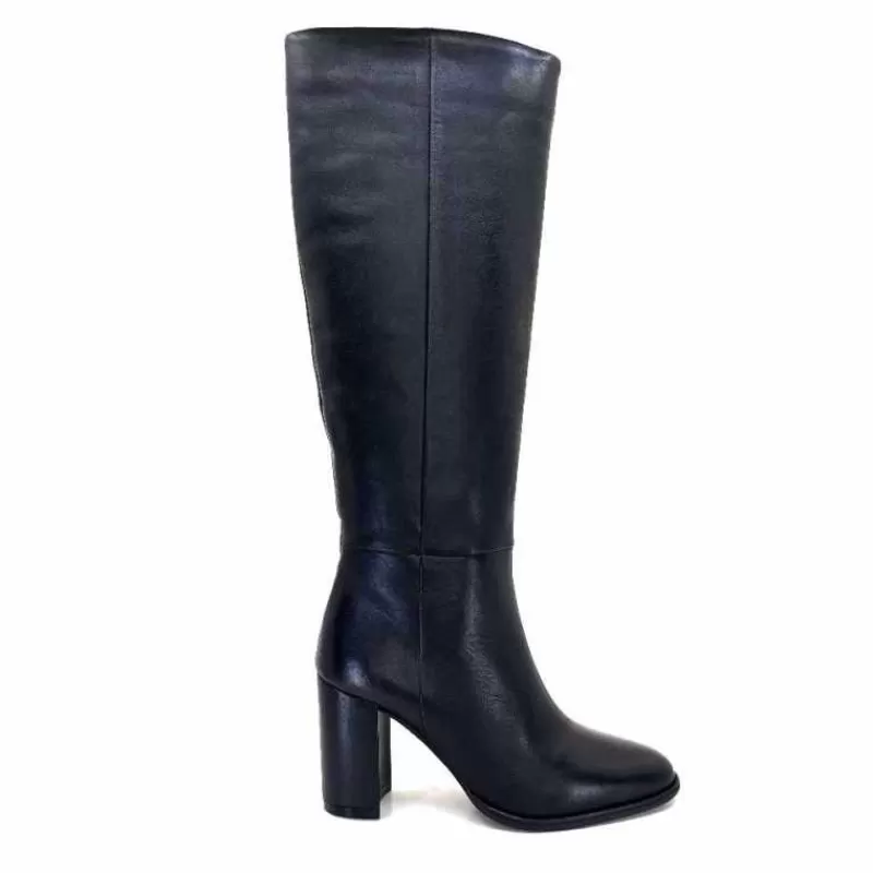 Ivoire0104a Ivoire 52108 Cuir Noir-Femme Bottes